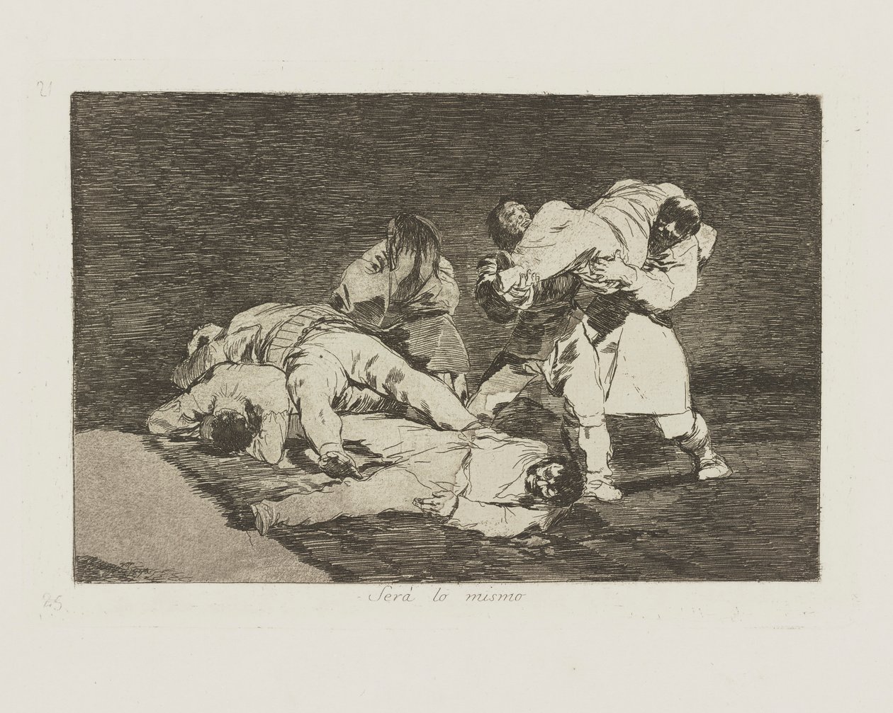 Olla? sama. (Se tulee olemaan sama.), pl. 21 sarjasta The Disasters of War tekijältä Francisco de Goya