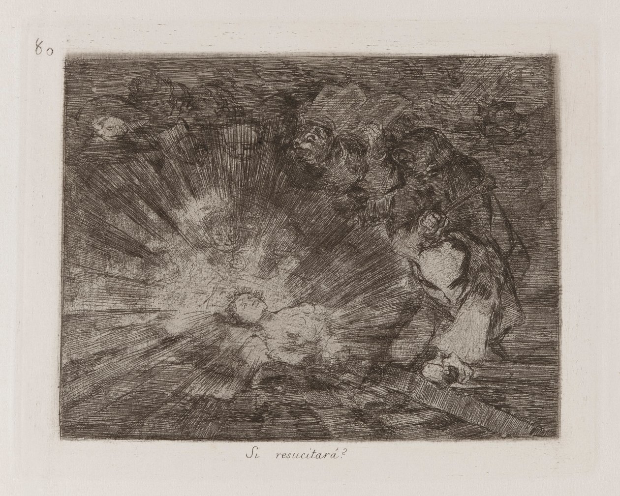 jos herää henkiin?? (Will She Rise Again?), levy 80 julkaisusta The Disasters of War tekijältä Francisco de Goya