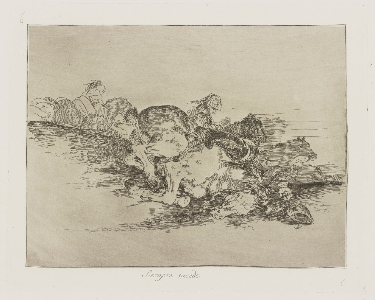 Sempre passa. (It Always Happens.), pl. 8 from the series Els desastres de la guerra (The Disasters of War)finnish tekijältä Francisco de Goya