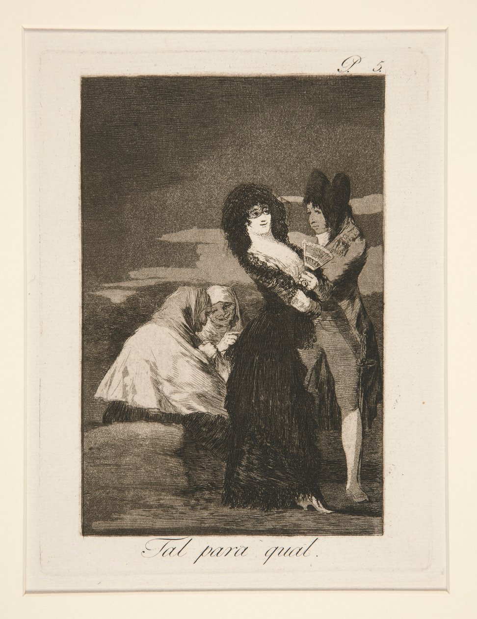Tal para qual (Two of a Kind), pl. 5 Los caprichosista tekijältä Francisco de Goya