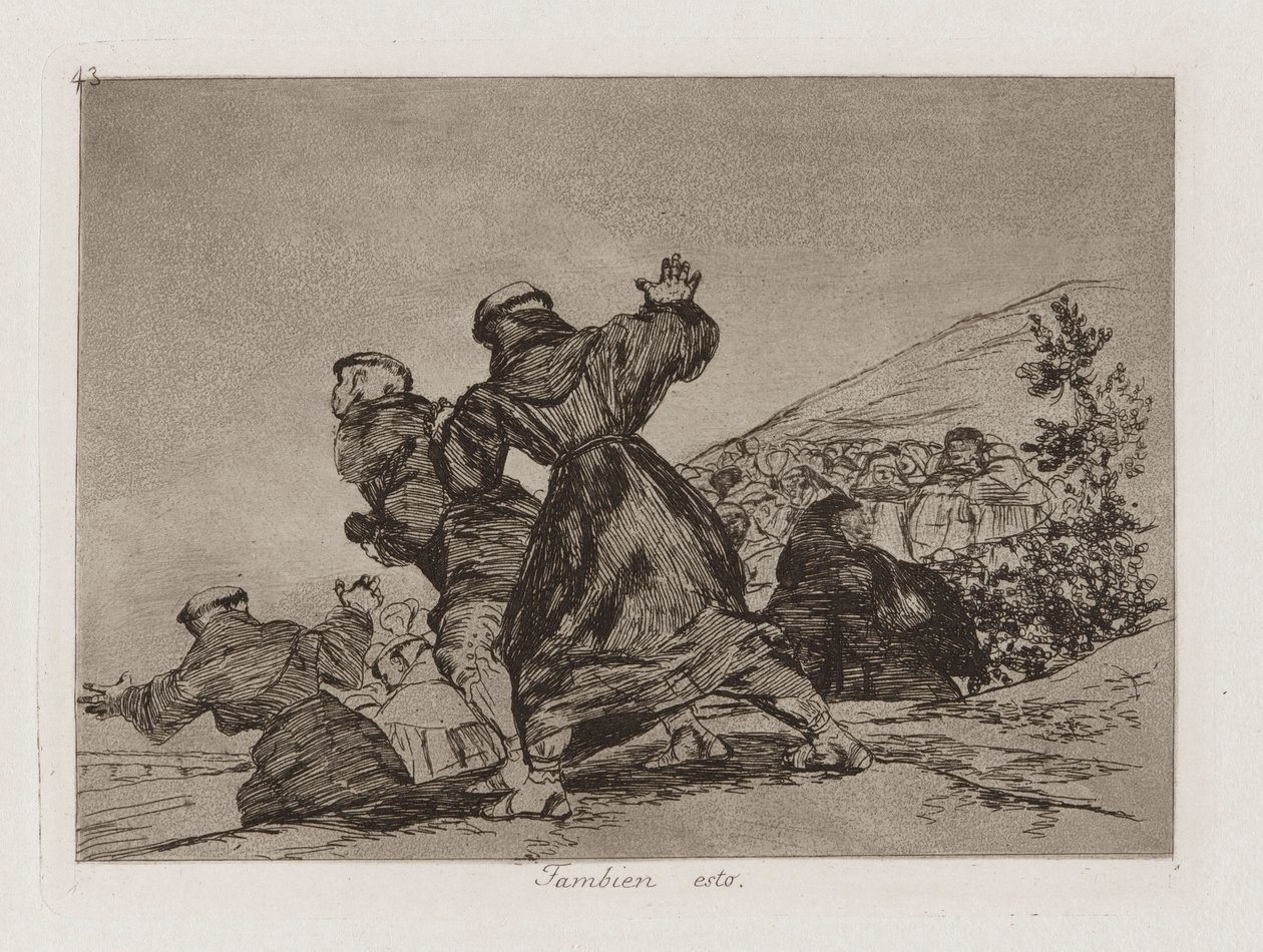 Myös tämä (tämä myös), levy 43 julkaisusta The Disasters of War tekijältä Francisco de Goya