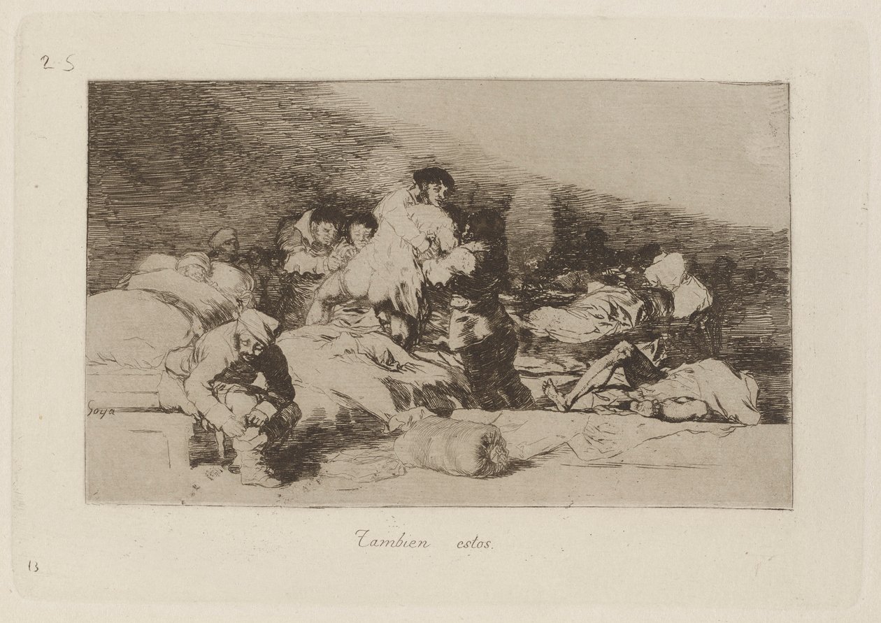 Myös nämä (Nämä myös), levy 25 julkaisusta The Disasters of War tekijältä Francisco de Goya