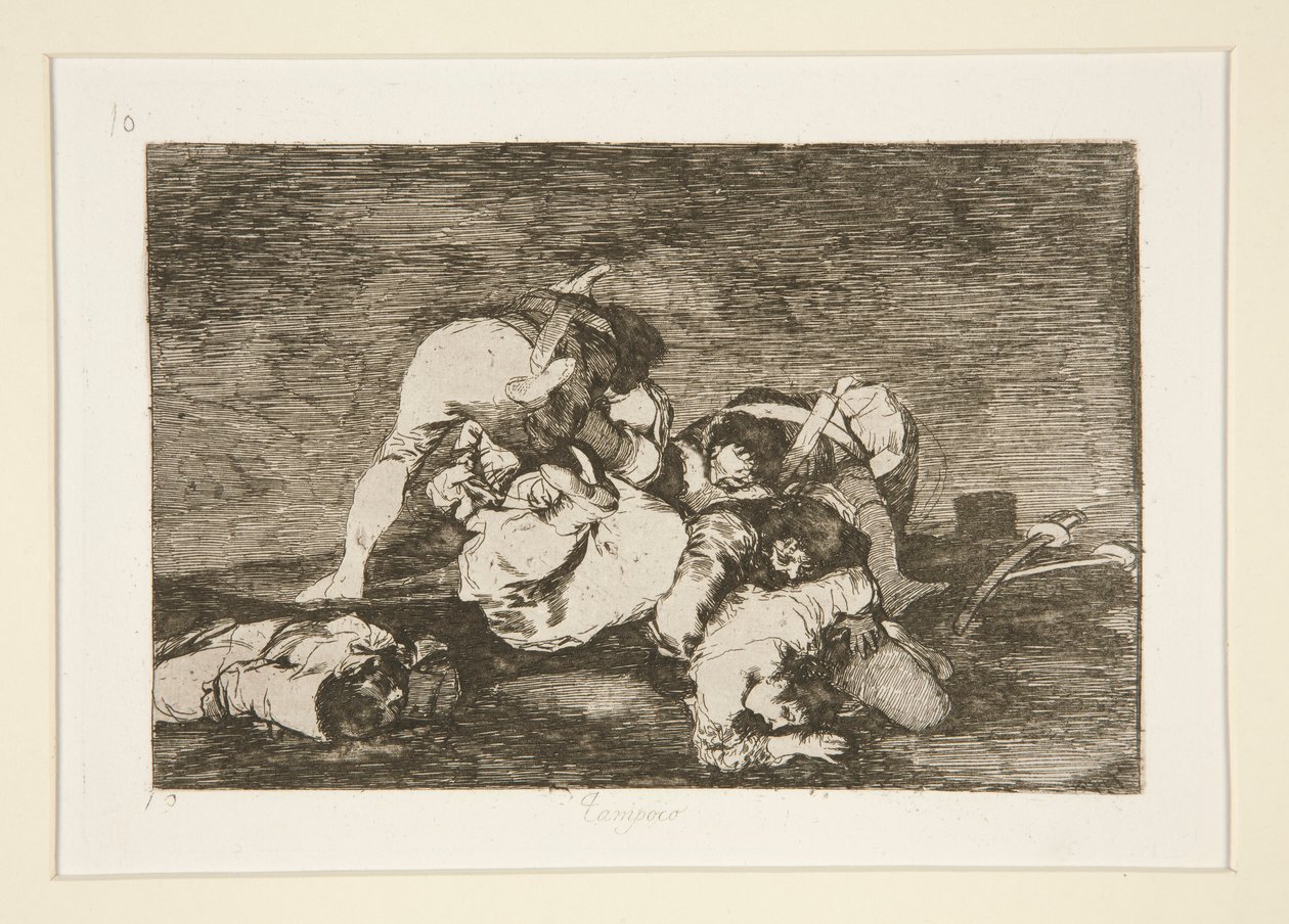 Ei kumpikaan (Ei [Do This] joko), pl. 10 sarjasta The Disasters of War tekijältä Francisco de Goya