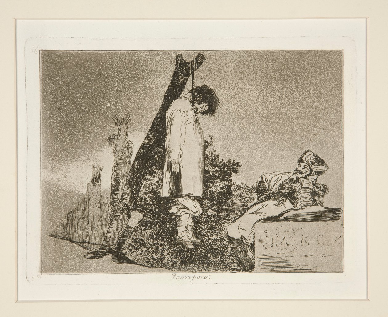 Ei kumpikaan (ei [tässä tapauksessa] joko), pl. 36:sta The Disasters of War tekijältä Francisco de Goya