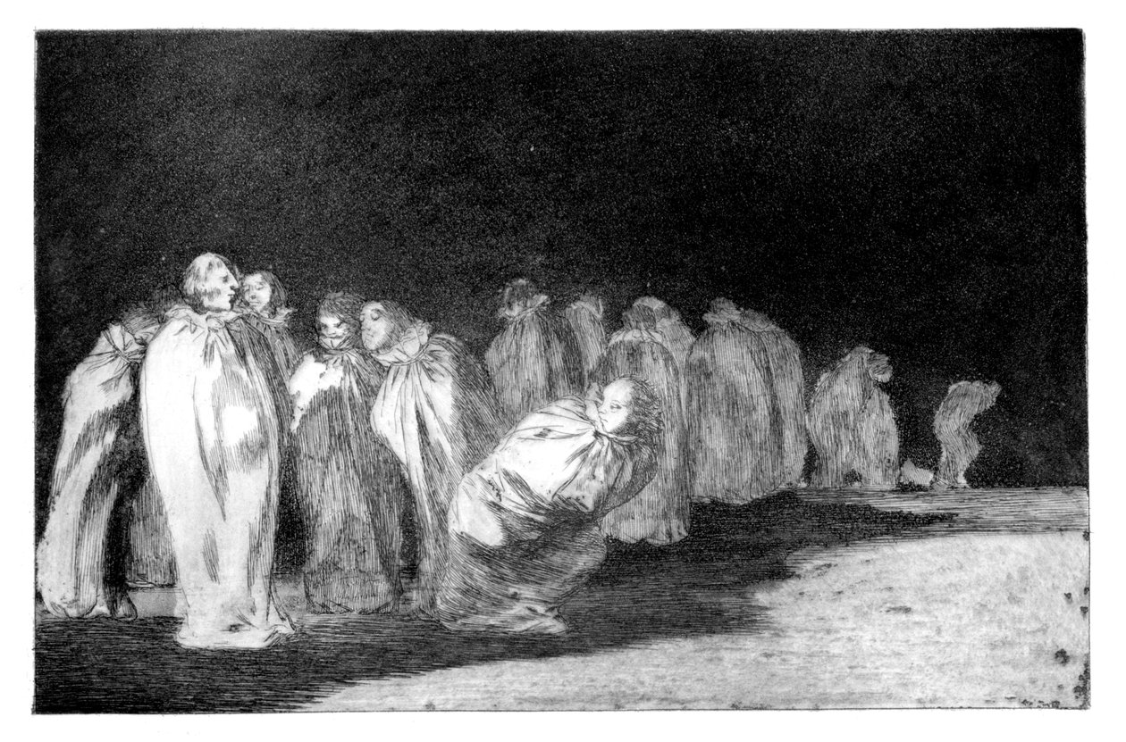 Miehet säkeissä, 1819-1823 tekijältä Francisco de Goya