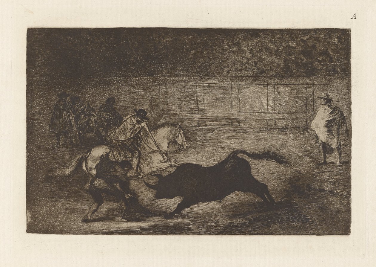 Espanjalainen ratsumies murskaamassa tekijältä Francisco de Goya