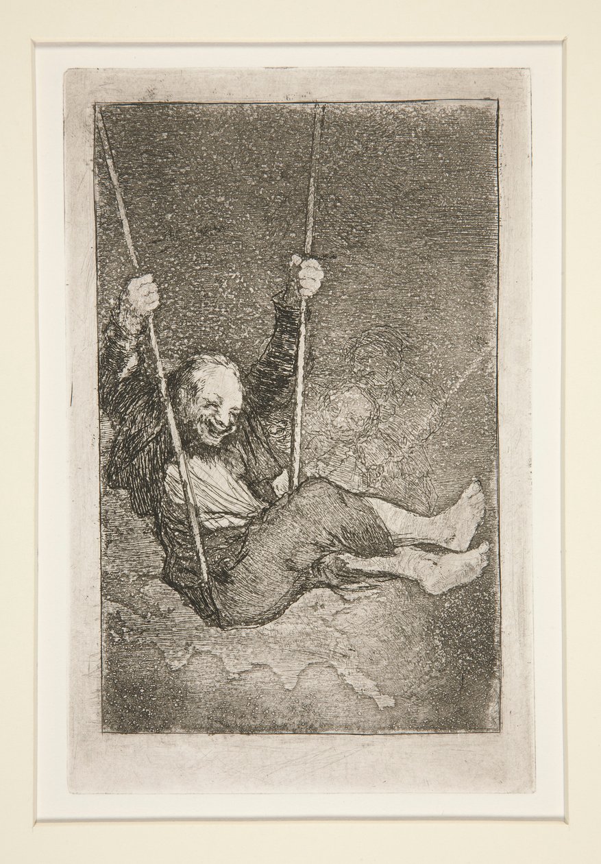 Vanha mies keinussa tekijältä Francisco de Goya