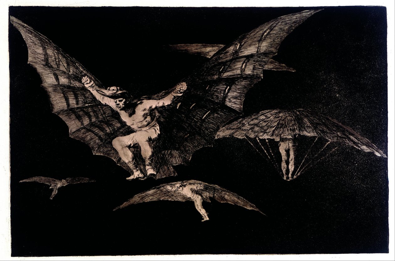 Missä on tahtoa, on tapa (tapa lentää) tekijältä Francisco de Goya
