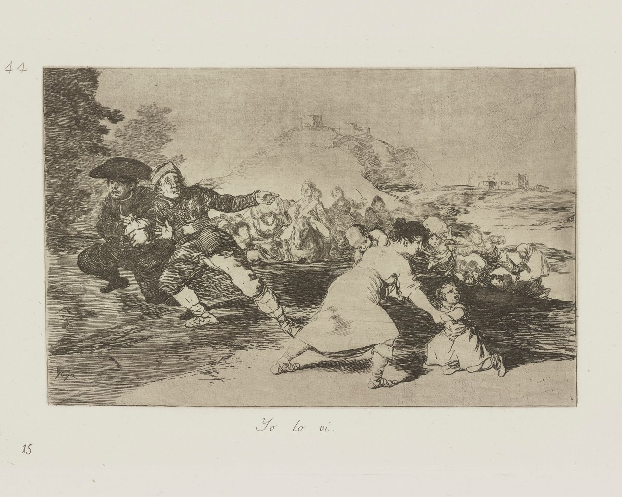 Minä näin sen. (Minä näin.), pl. 44 sarjasta The Disasters of War tekijältä Francisco de Goya