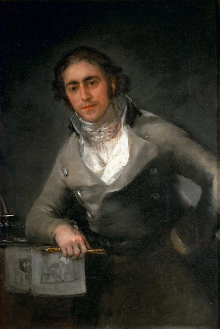 Miehen muotokuva Evaristo Pérez de Castro, n. 1806. tekijältä Francisco Goya de
