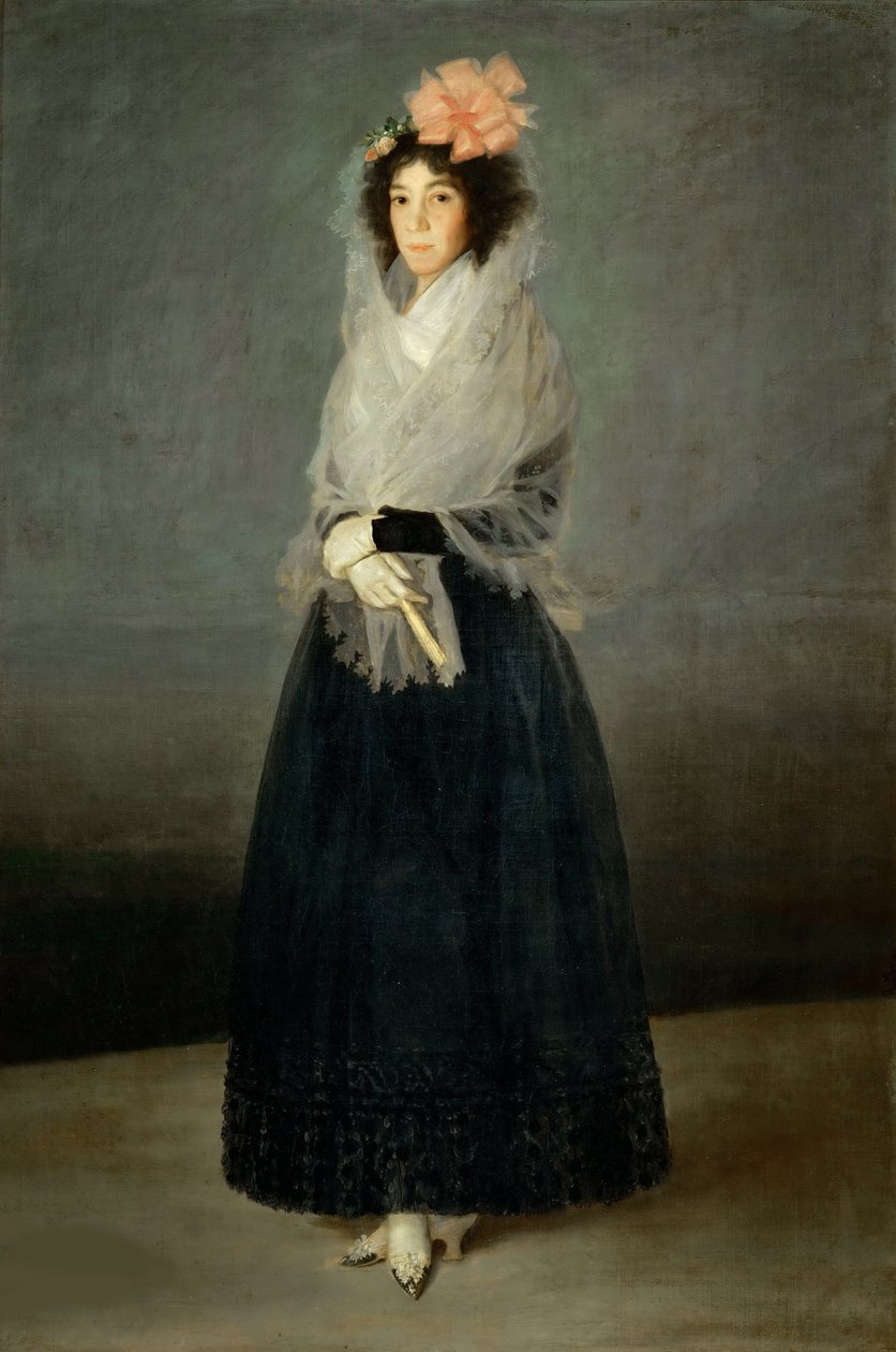 Portrait of the Countess del Carpi, Marquesa de la Solana 1757-1795, ca 1794. tekijältä Francisco Goya de