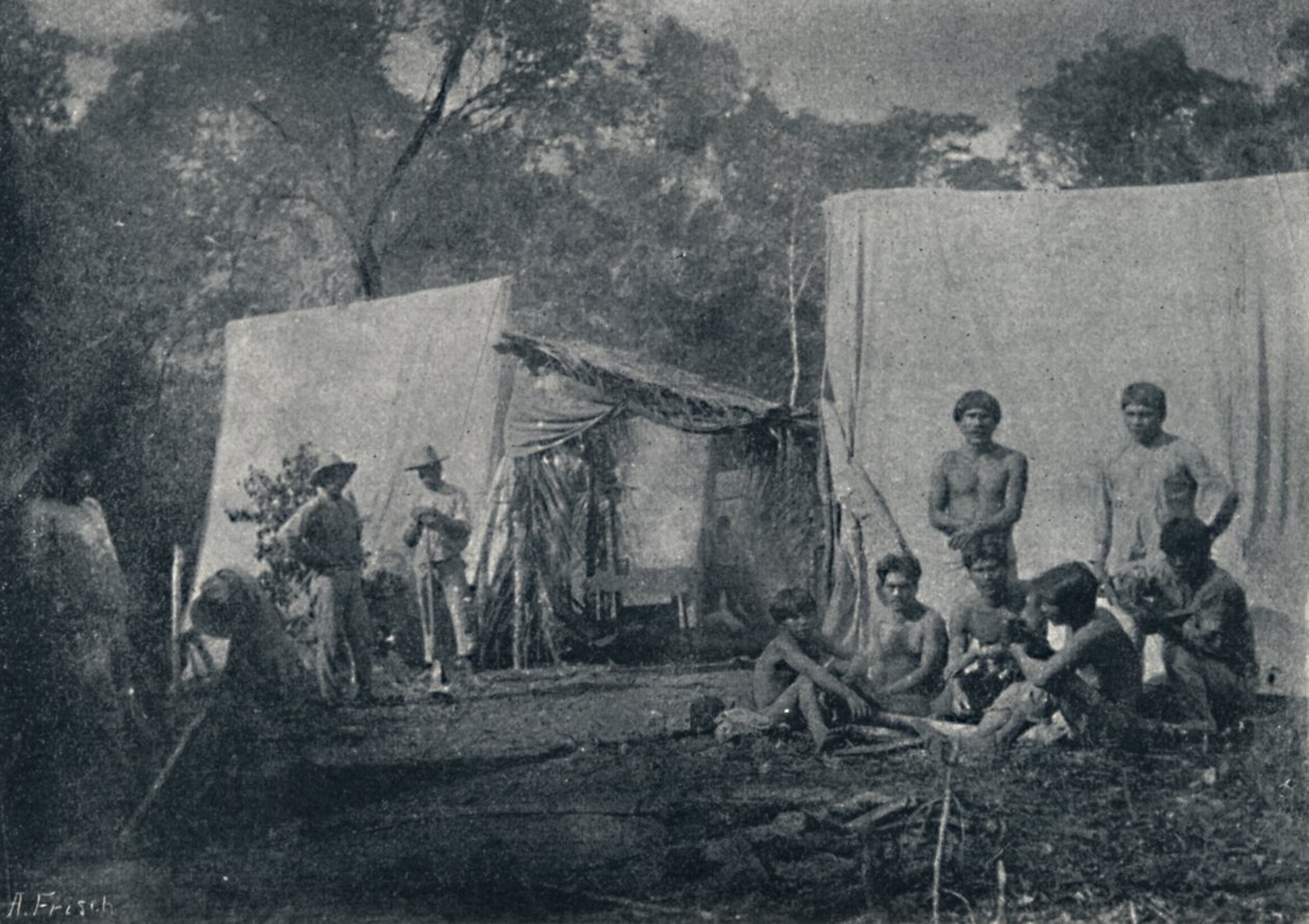 Guaranys vierailemassa leirillä, 1895 tekijältä Francisco Henszler