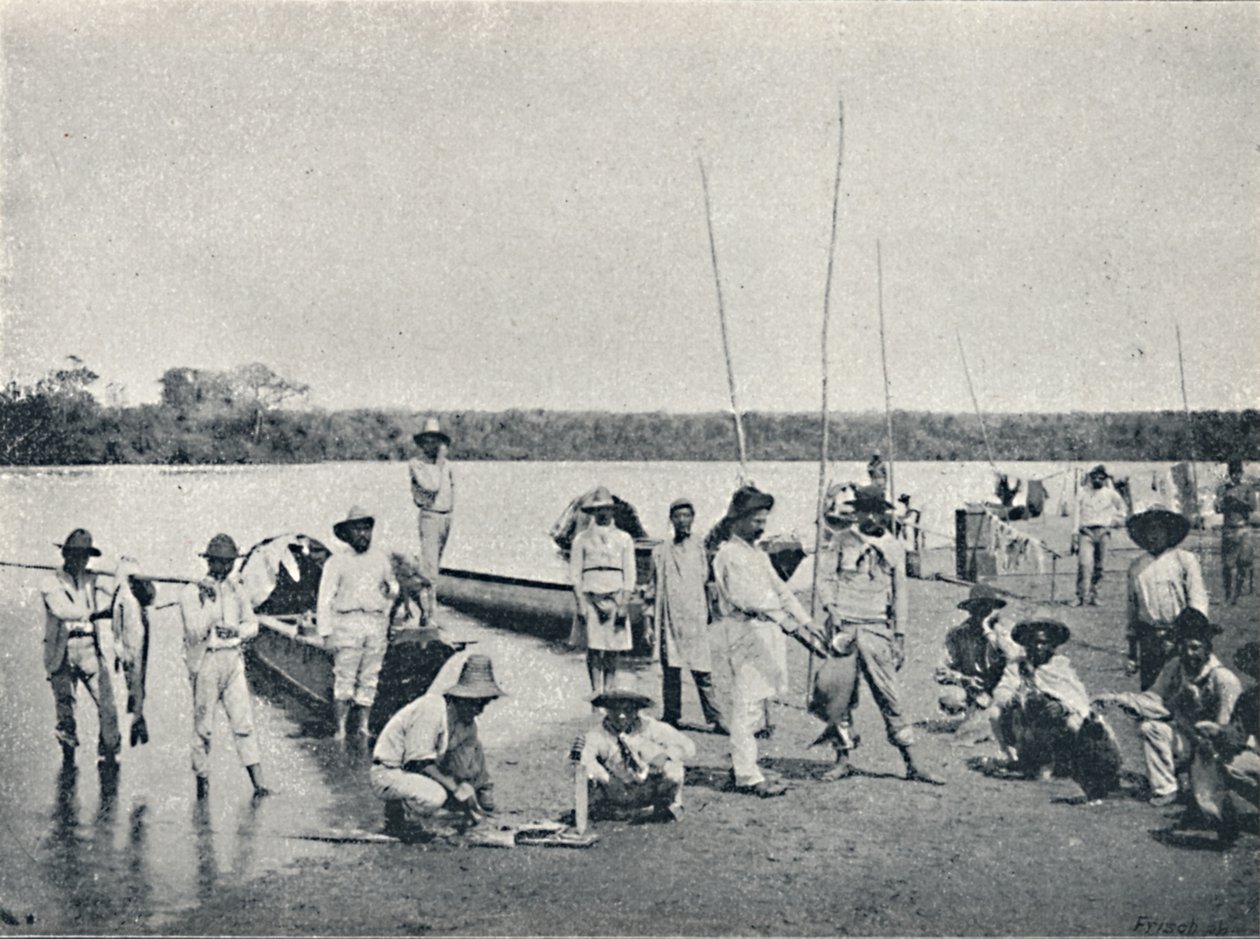 Kalastus Rio Grandessa, 1895 tekijältä Francisco Henszler