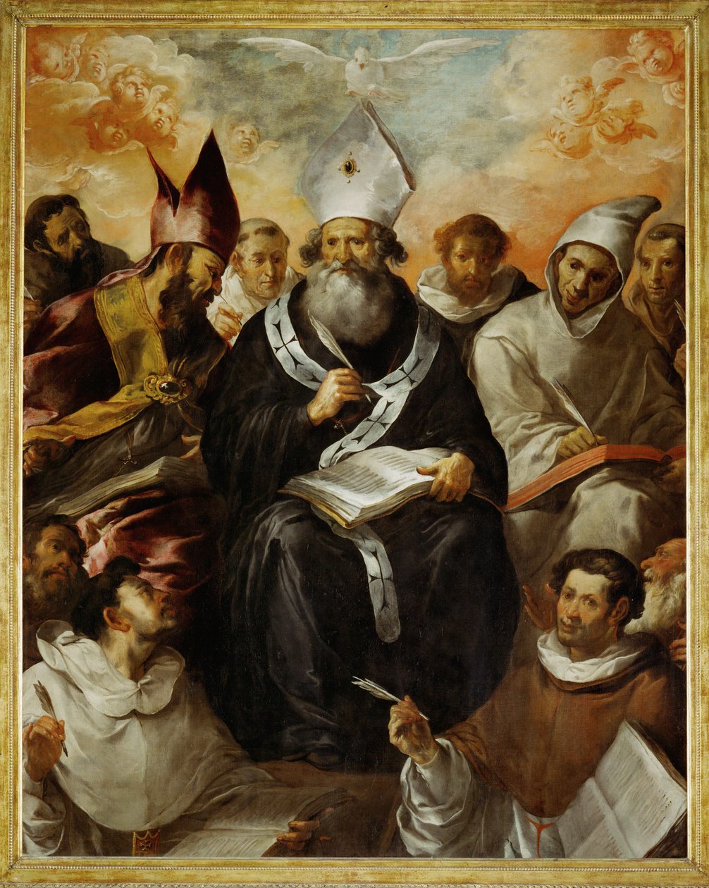 Saint Basile dictant sa doctrine - Pyhä Basile dictant sa doctrine - Pyhä Basile sanelee dogmejaan ... tekijältä Francisco Herrera