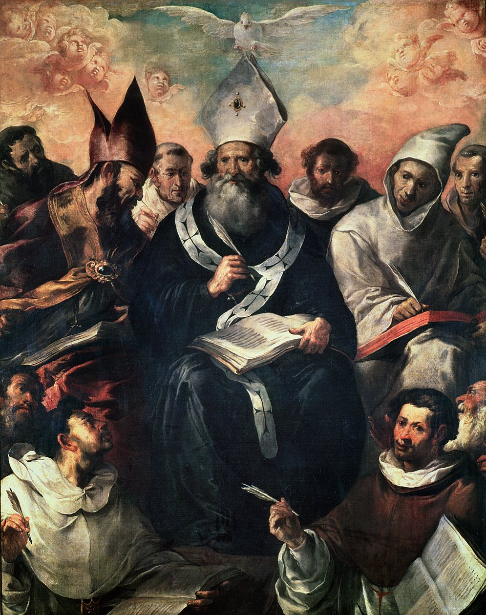 Pyhä Vasilis sanelemassa oppiaan tekijältä Francisco Herrera