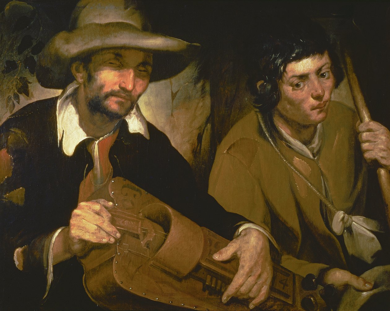 Blind Hurdy-Gurdy Player, n. 1640 tekijältä Francisco Herrera