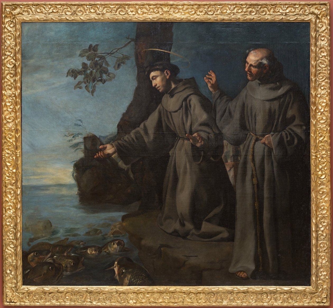 Pyhä Antonius saarnaa kaloille tekijältä Francisco Herrera the Elder