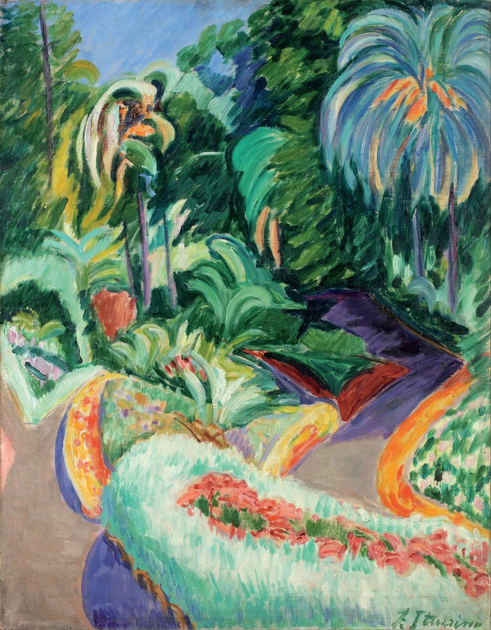 Puutarha, noin 1913-1919 tekijältä Francisco Iturrino