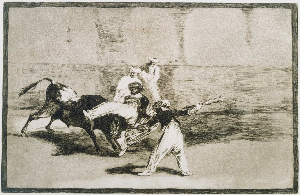 Härän sieppaama mauri ... La Tauromaquiasta tekijältä Francisco de Goya