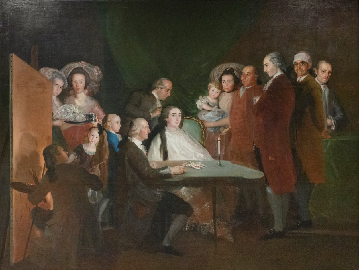 Bourbonin lapsen Don Luisin perhe tekijältä Francisco Jose de (school of) Goya