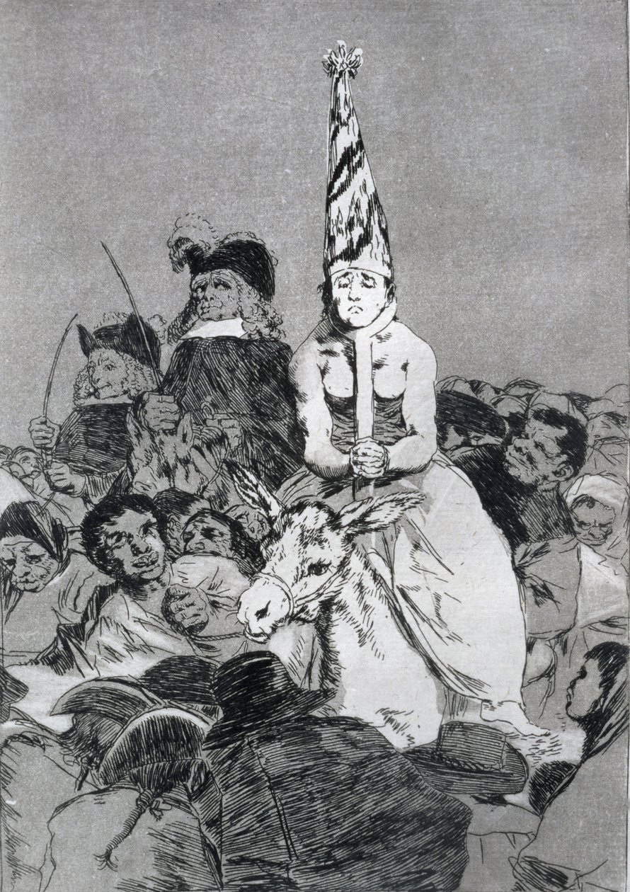 193-0082124 Asialle ei voitu tehdä mitään, "Los caprichos" -levy 24, pub. 1799 (etsaus) tekijältä Francisco Jose de Goya y Lucientes