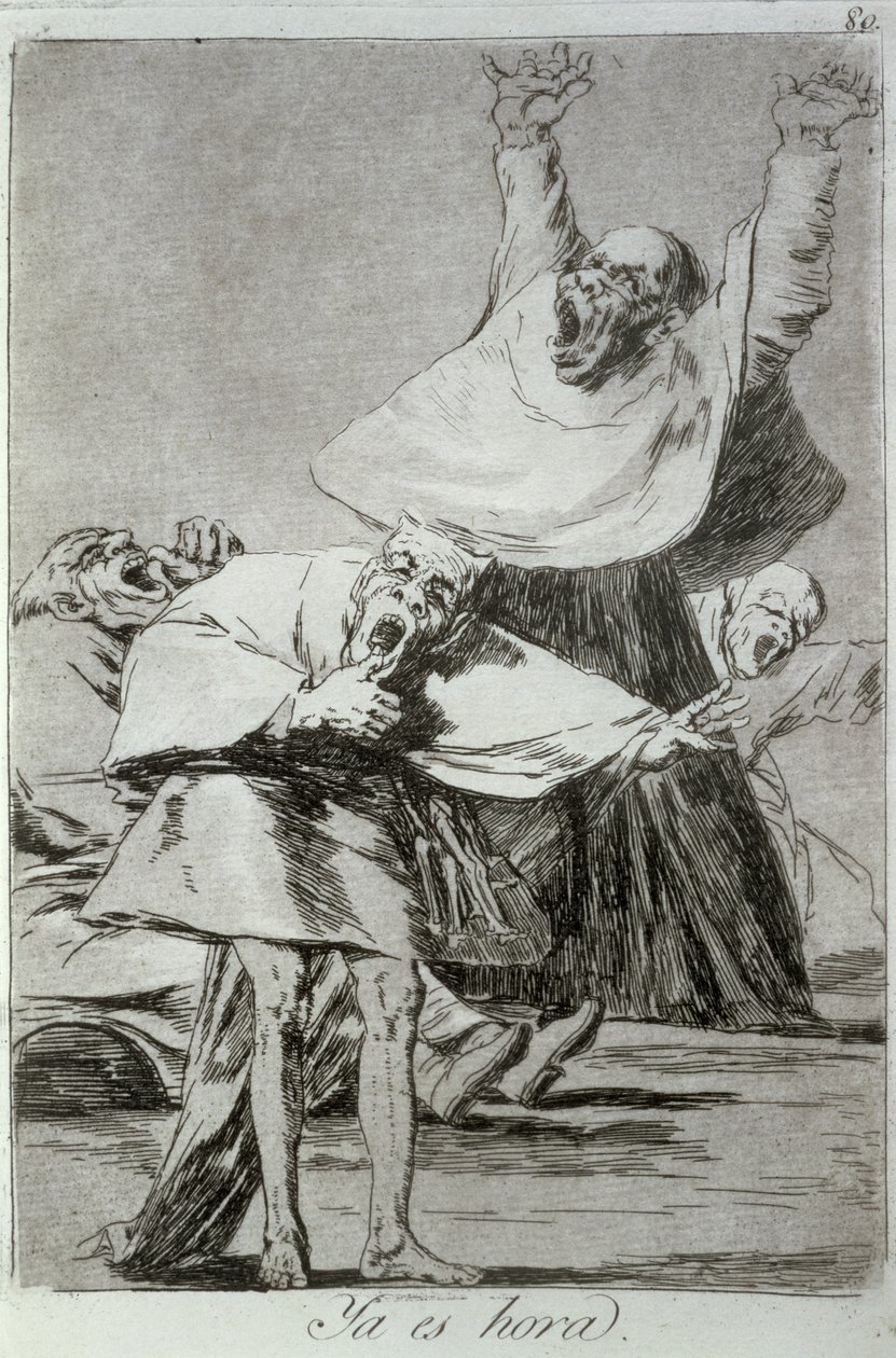 193-0082180 On aika, "Los caprichos" -levy 80 tekijältä Francisco Jose de Goya y Lucientes