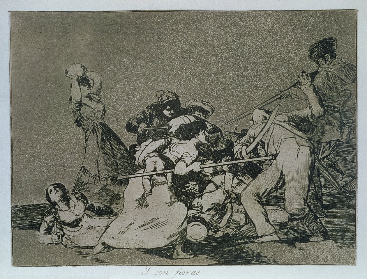 193-0082186 Ja ne ovat kuin petoja, "The Disasters of War" levy 5 tekijältä Francisco Jose de Goya y Lucientes