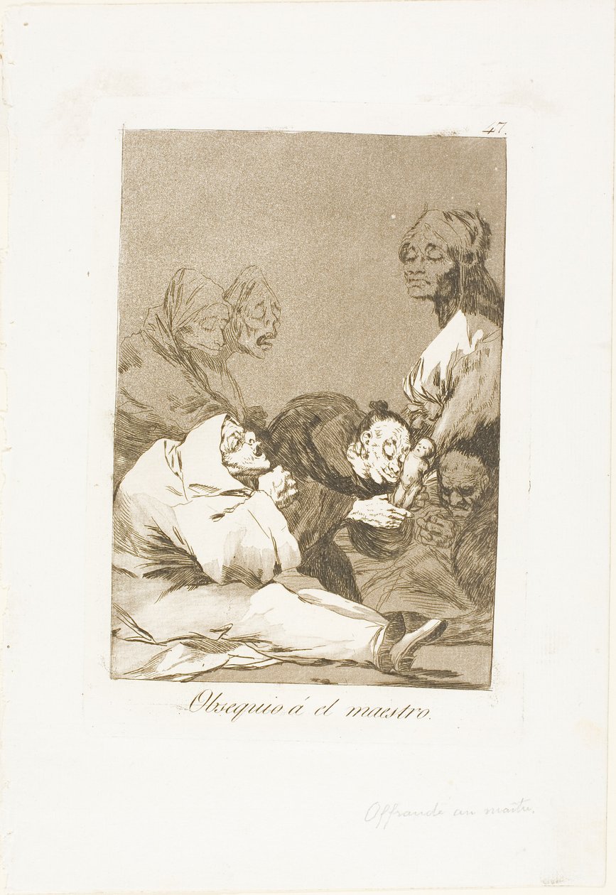 Lahja mestarille, levy 47 Los Caprichosilta tekijältä Francisco Jose de Goya y Lucientes