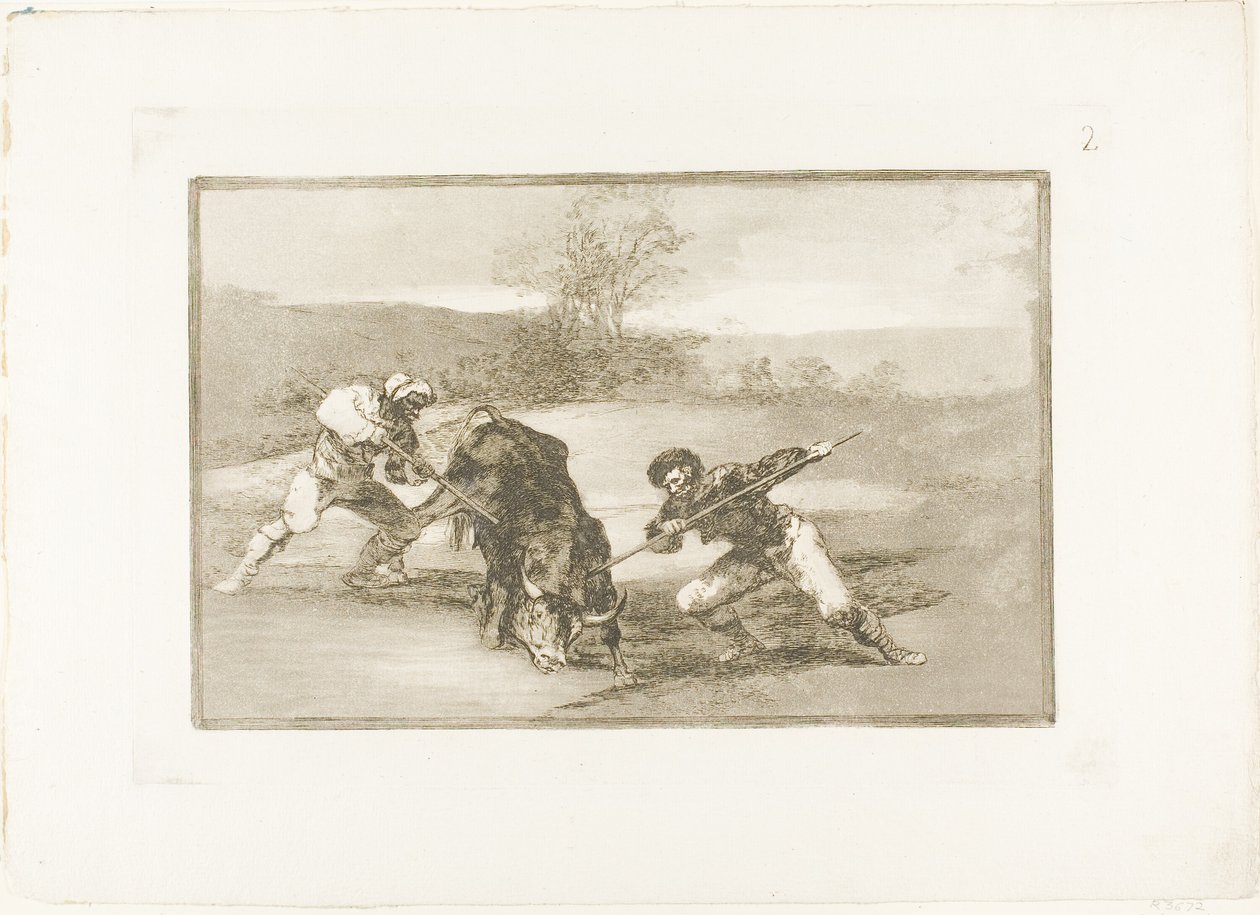Toinen tapa metsästää jalkaisin, The Art of Bullfightingin levy kaksi tekijältä Francisco Jose de Goya y Lucientes