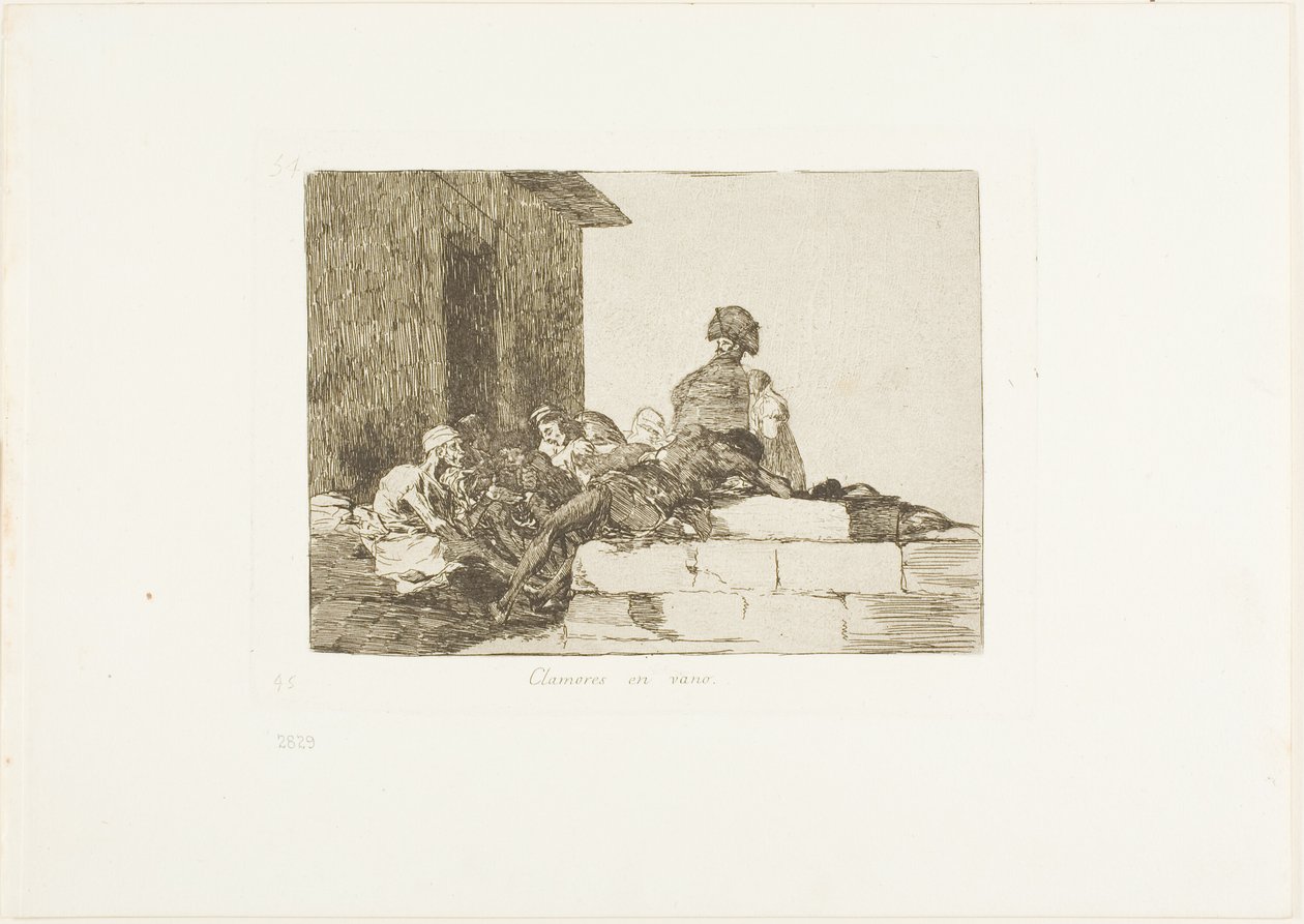 Vetoomukset ovat turhia, levy 54 The Disasters of Warista tekijältä Francisco Jose de Goya y Lucientes
