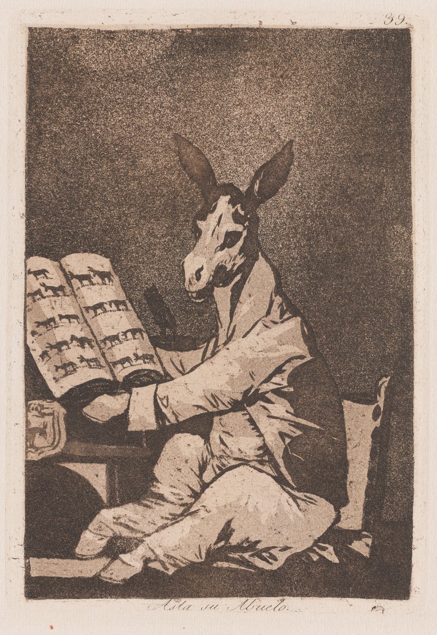 Hänen isoisänsä mukaan, myöhään 18. päivän alussa 1800-luku (painettu) tekijältä Francisco de Goya