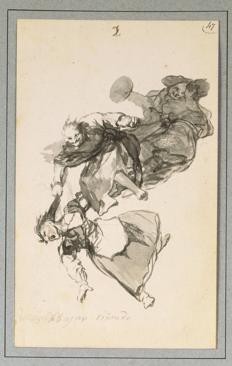Bajan riñendo eli He menevät alas riitelemään tekijältä Francisco de Goya