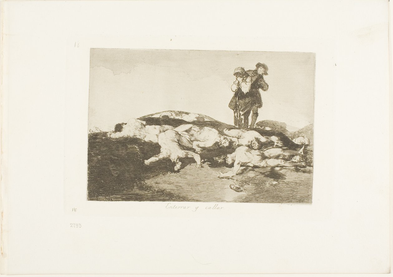 Hauta ne ja ole hiljaa, levy 18 The Disasters of Warista tekijältä Francisco Jose de Goya y Lucientes