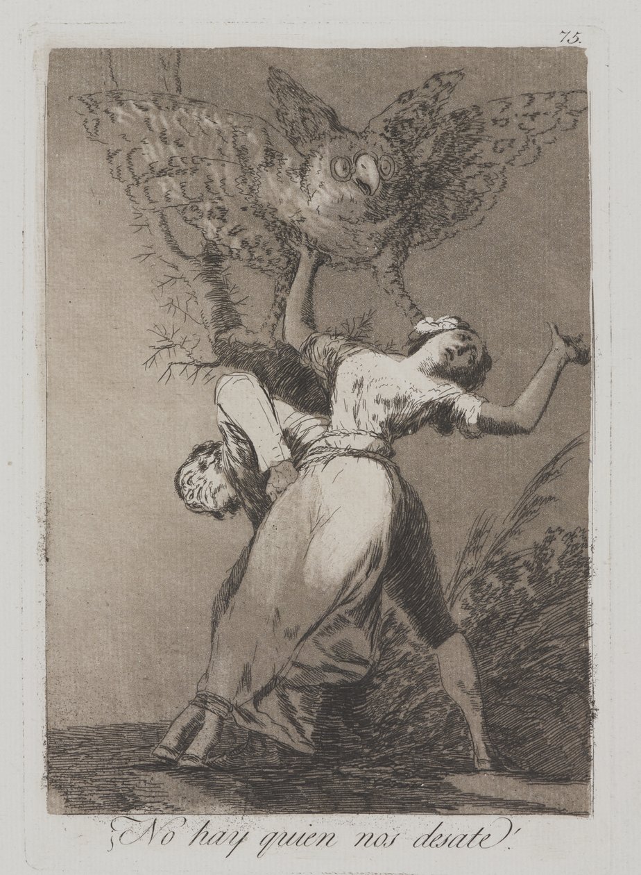 Eikö kukaan voi irrottaa meitä? (Eikö ole ketään, joka ei irrota?) tekijältä Francisco de Goya