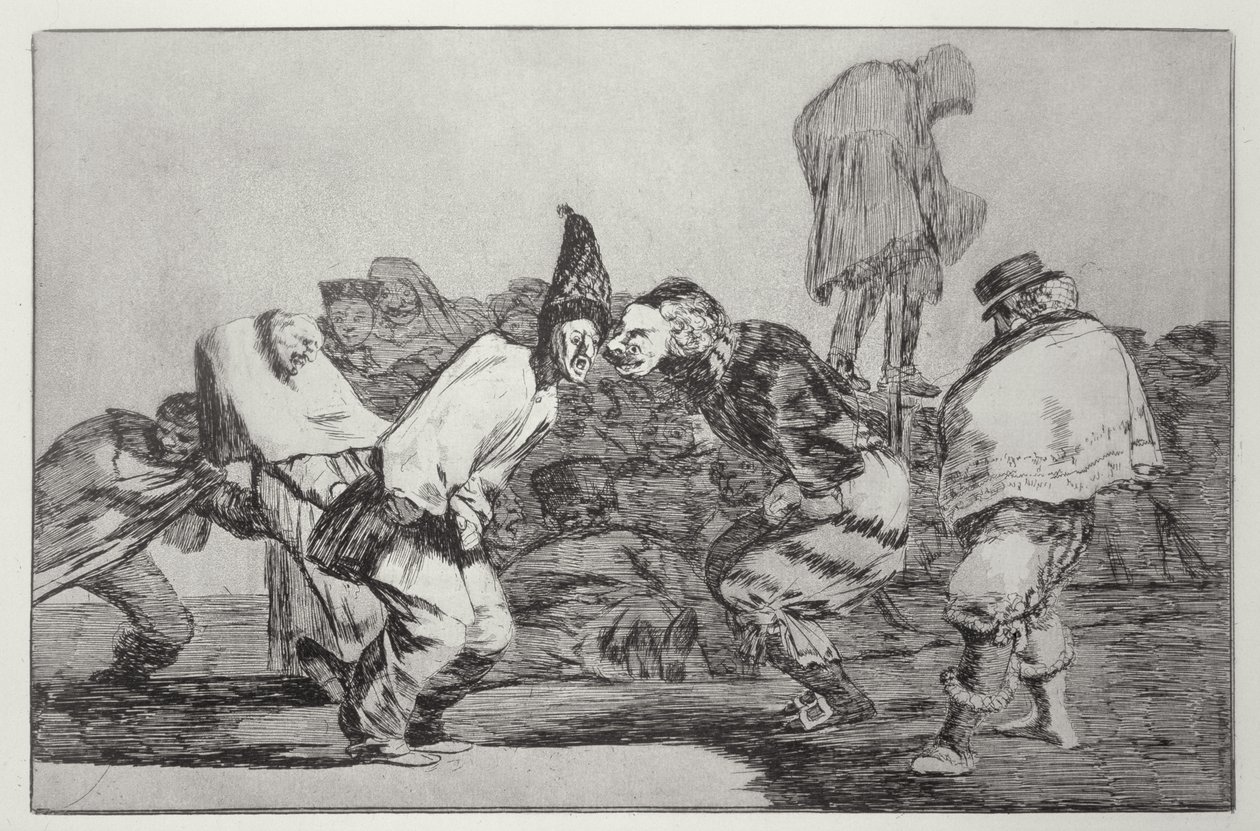 Karnevaalifantasia, sananlaskujen levy 14 tekijältä Francisco Jose de Goya y Lucientes