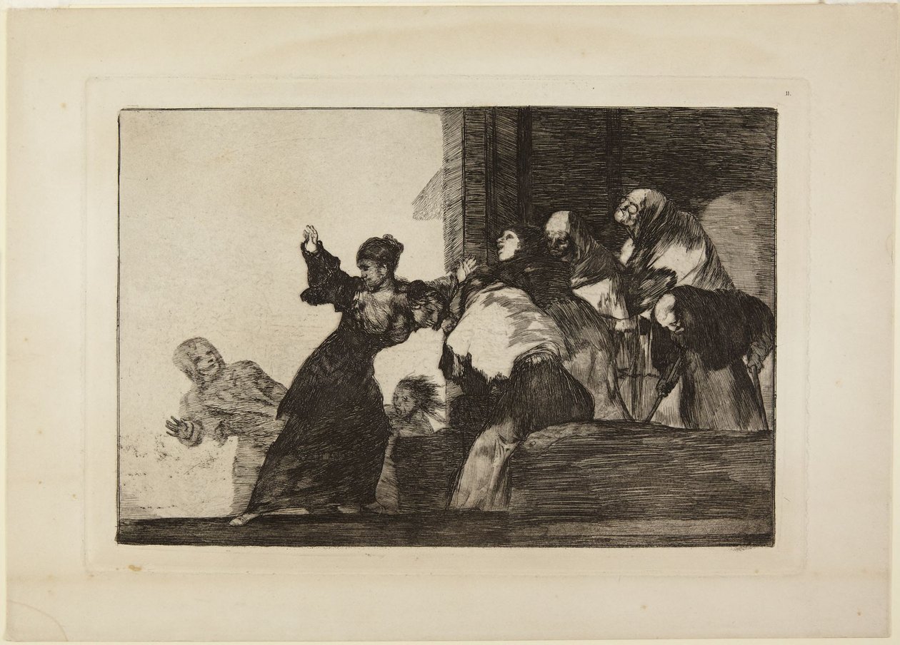 Disparate pobre (”Typerä typeryys” tai ”Kaksi päätä on parempi kuin yksi”), kuva 11 sarjasta Los Disparates (”Typeryydet”) tekijältä Francisco Jose de Goya y Lucientes