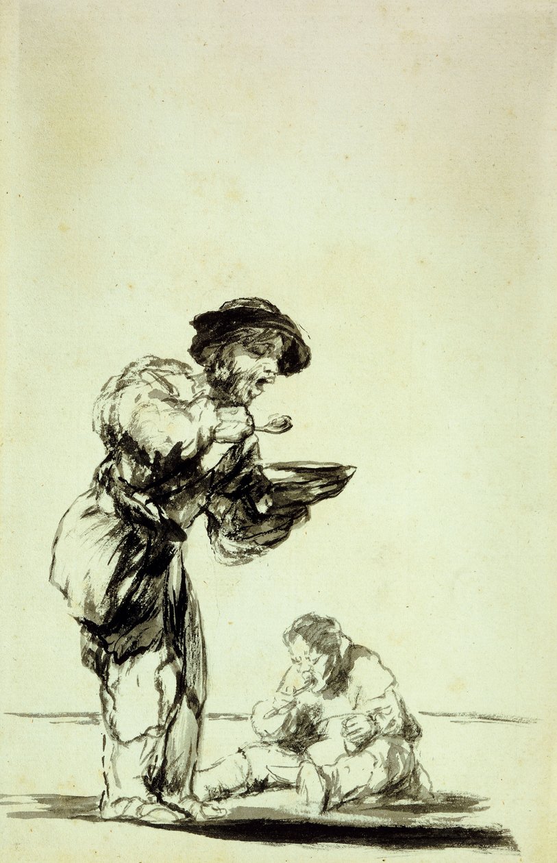 Päätyvätkö työstä pakenevat näin? tekijältä Francisco de Goya