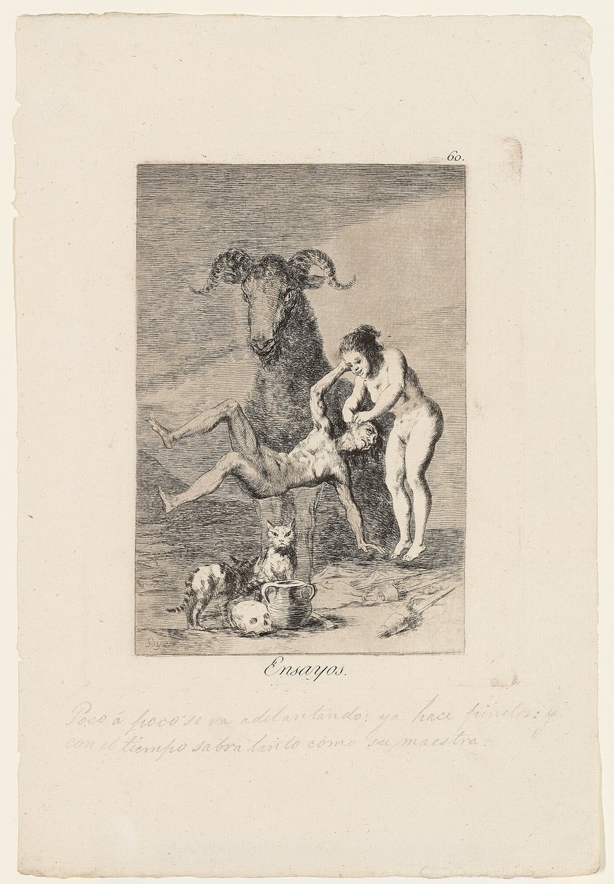 Esseitä, levy "Los Caprichosista", 1799 tekijältä Francisco de Goya