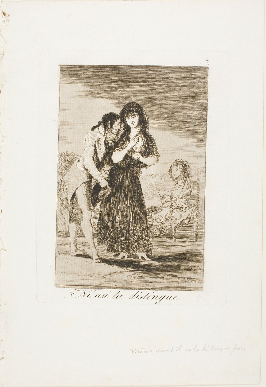 Siitä huolimatta hän ei voi tehdä häntä ulos, levy seitsemän Los Caprichosista tekijältä Francisco Jose de Goya y Lucientes