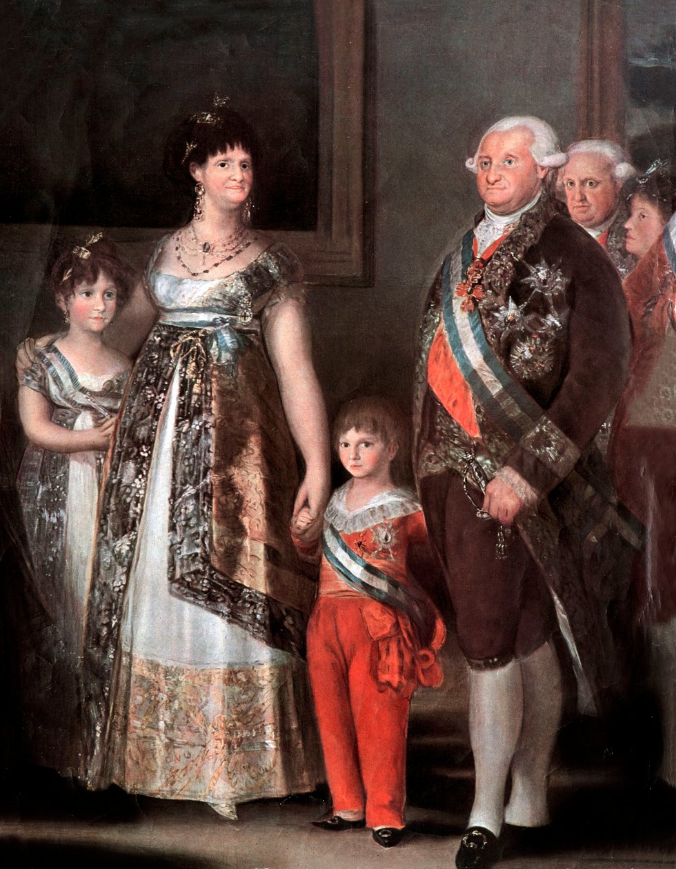 Espanjan kuninkaan Carlos IV:n perhe, yksityiskohta tekijältä Francisco Jose de Goya y Lucientes