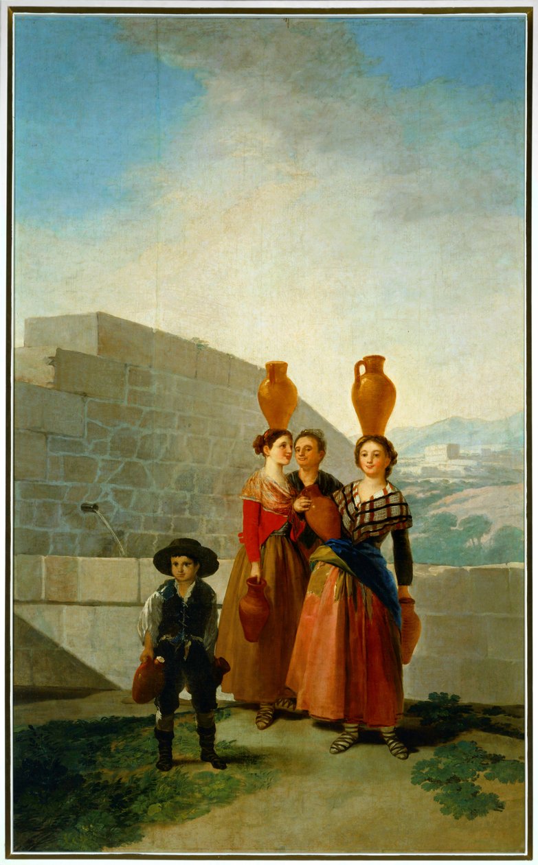 Tytöt kantavat kannullisia vettä ... (maalaus kankaalle) tekijältä Francisco Jose de Goya y Lucientes