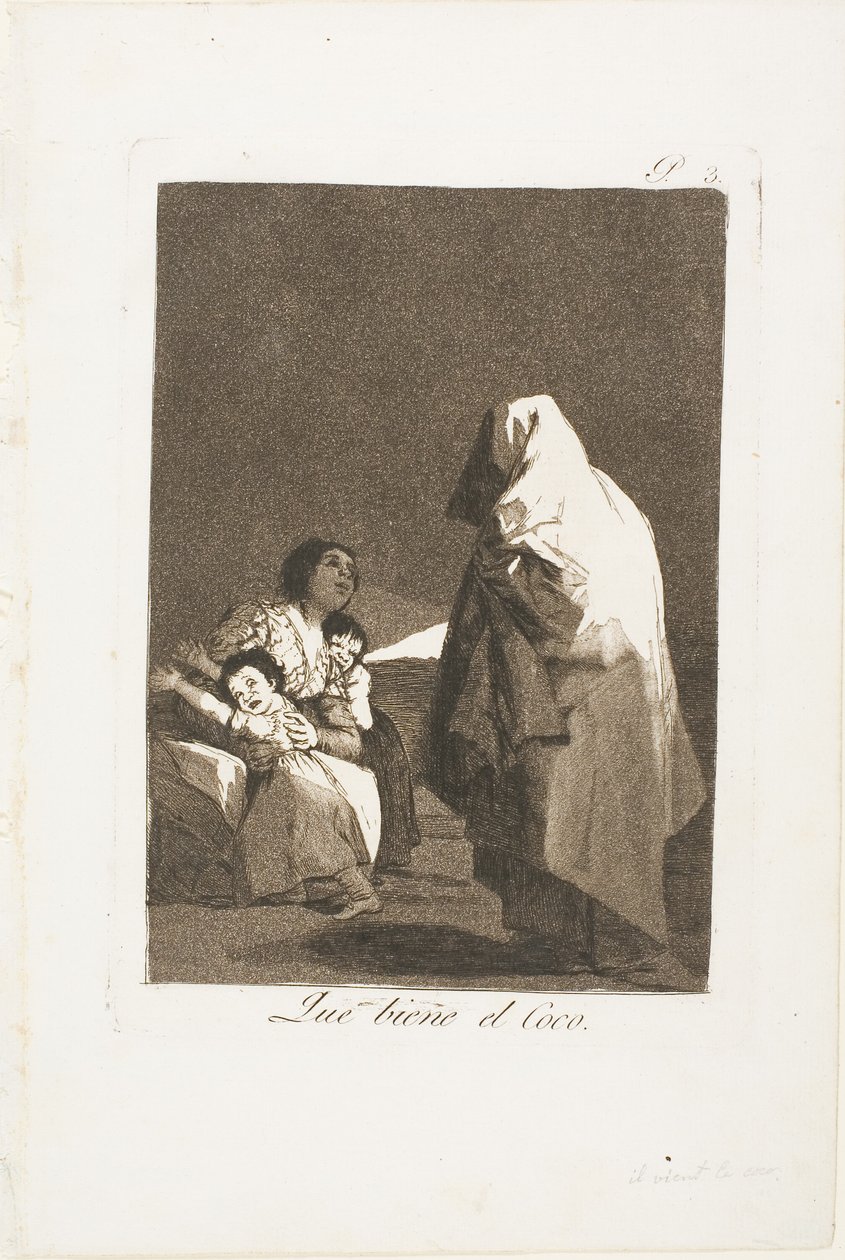 Here Comes the Bogeyman, levy kolme Los Caprichosista tekijältä Francisco Jose de Goya y Lucientes