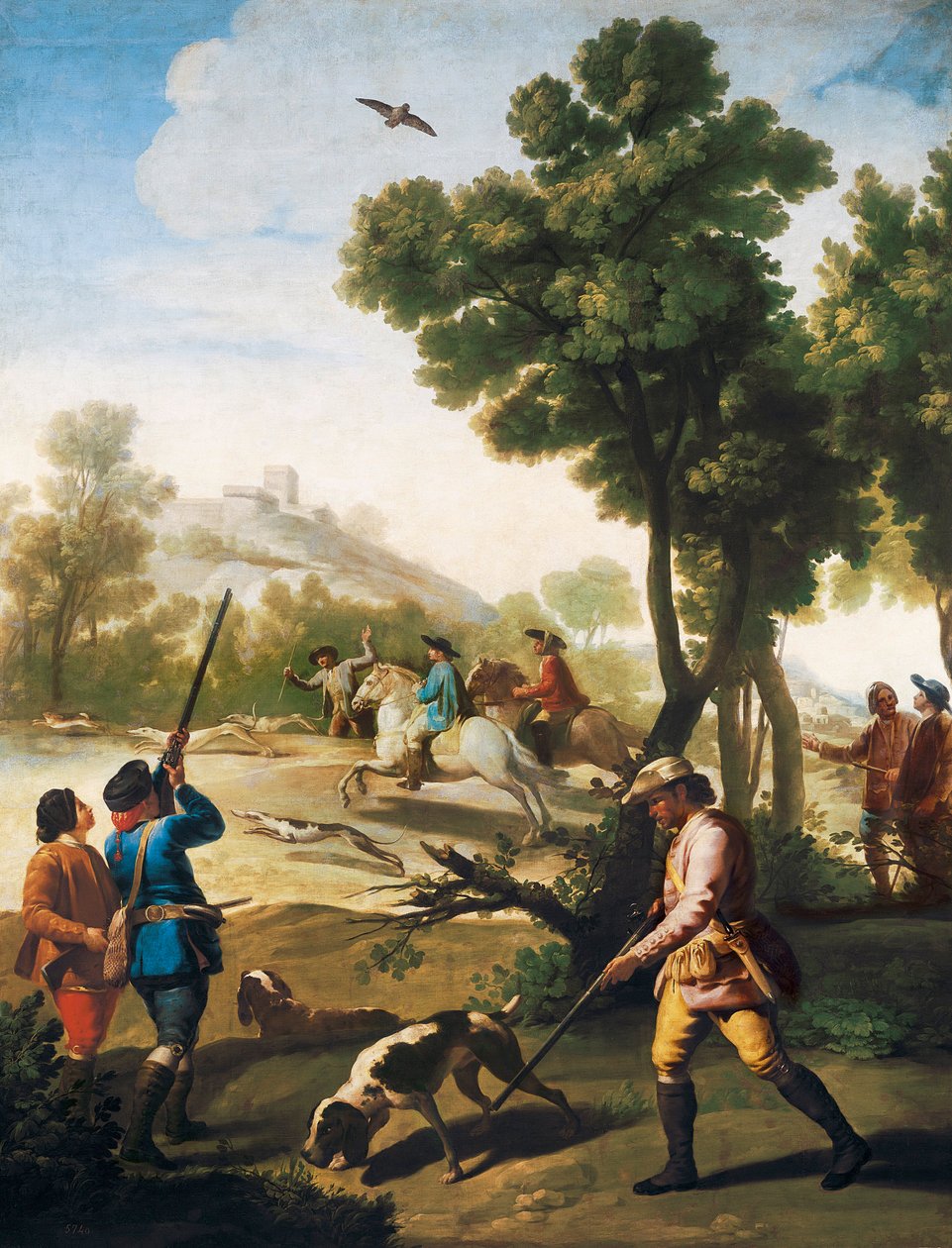Metsästys viiriäistä, 1775 tekijältä Francisco de Goya