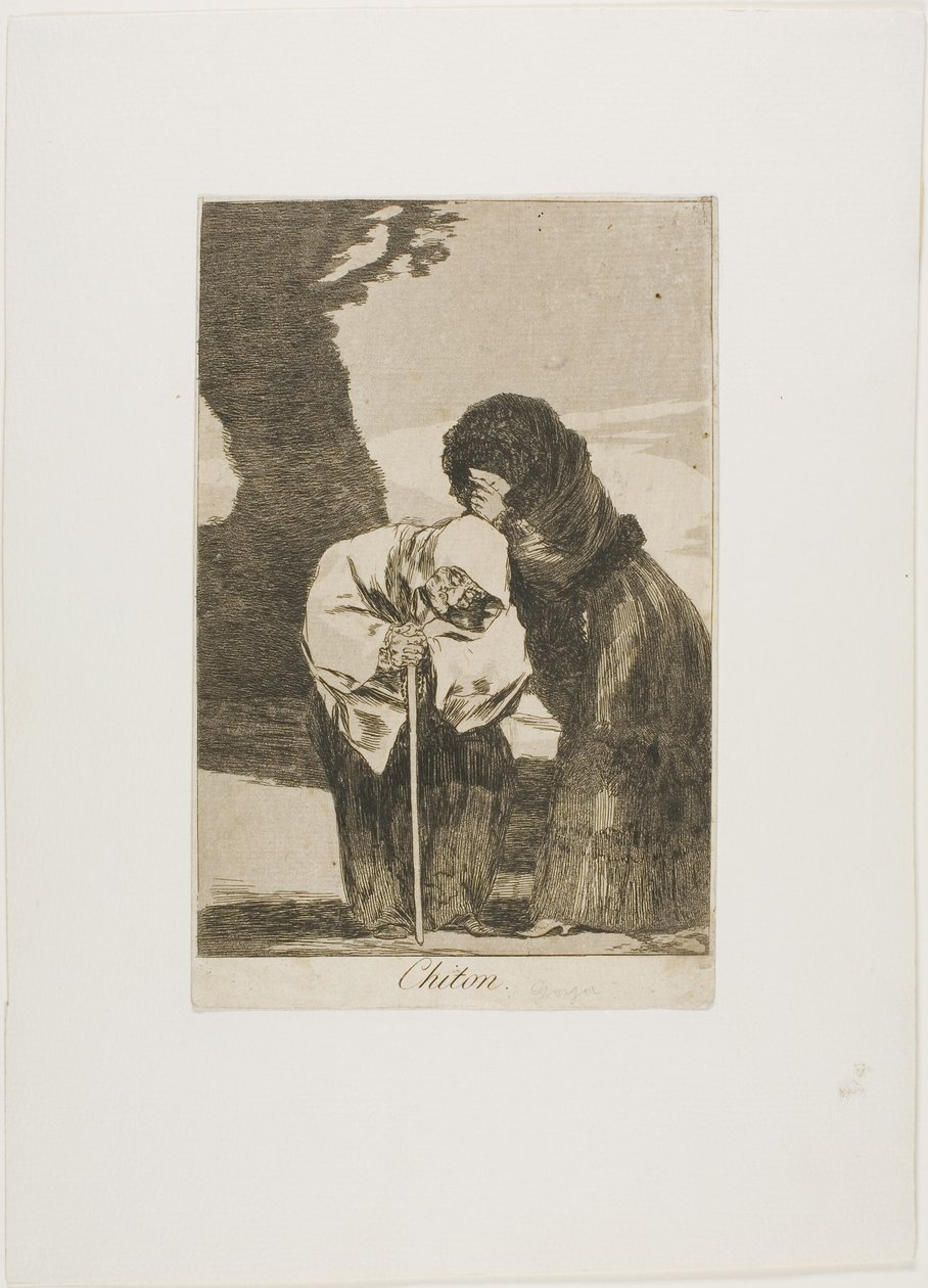 Hush, levy 28, Los Caprichos tekijältä Francisco Jose de Goya y Lucientes