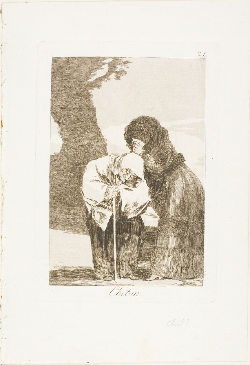 Hush, plat 28 de Los Caprichosfinnish tekijältä Francisco Jose de Goya y Lucientes