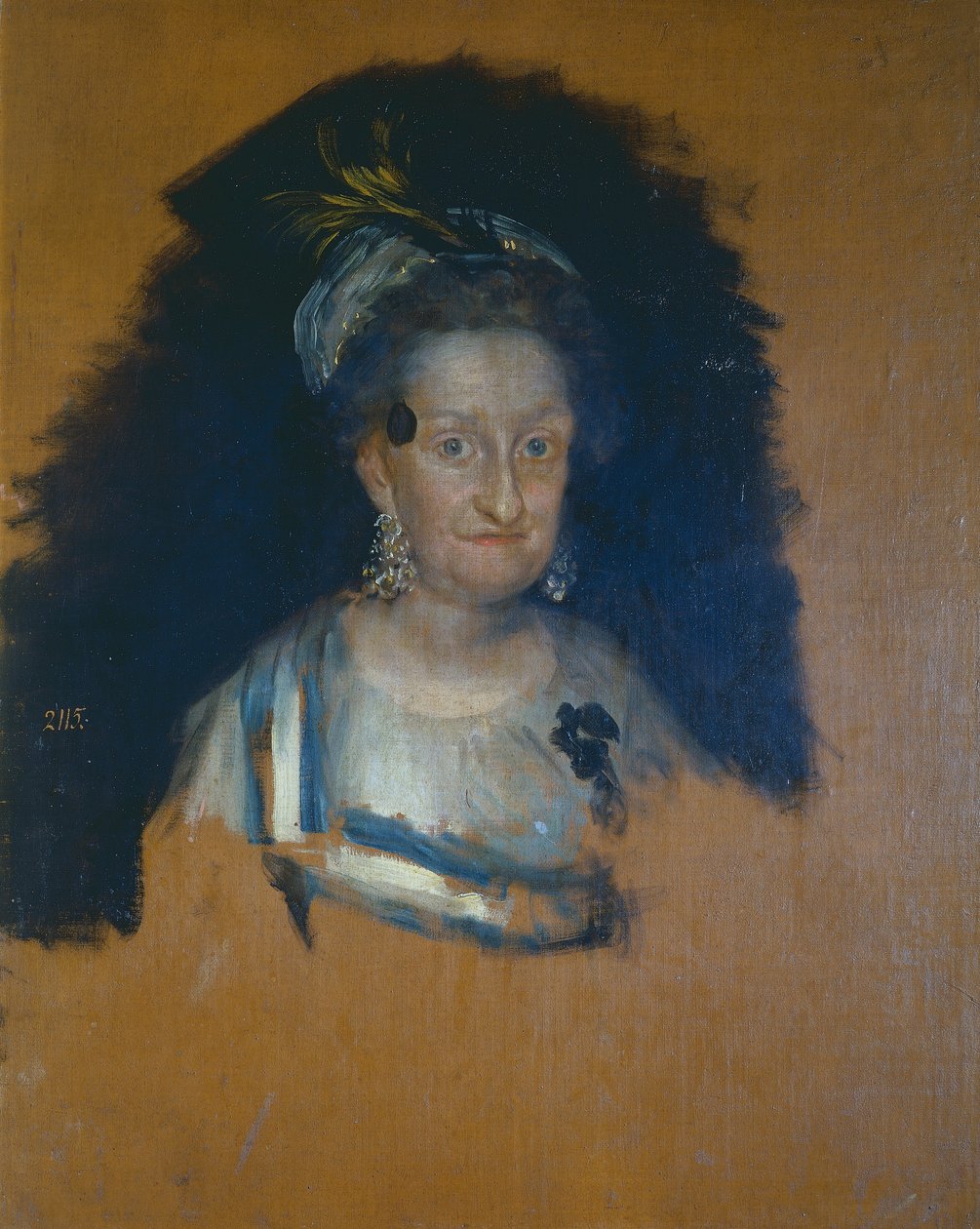 Infanta Maria Josefa, alustava luonnos Kaarle IV:n perheen ryhmämuotokuvaa varten. tekijältä Francisco Jose de Goya y Lucientes