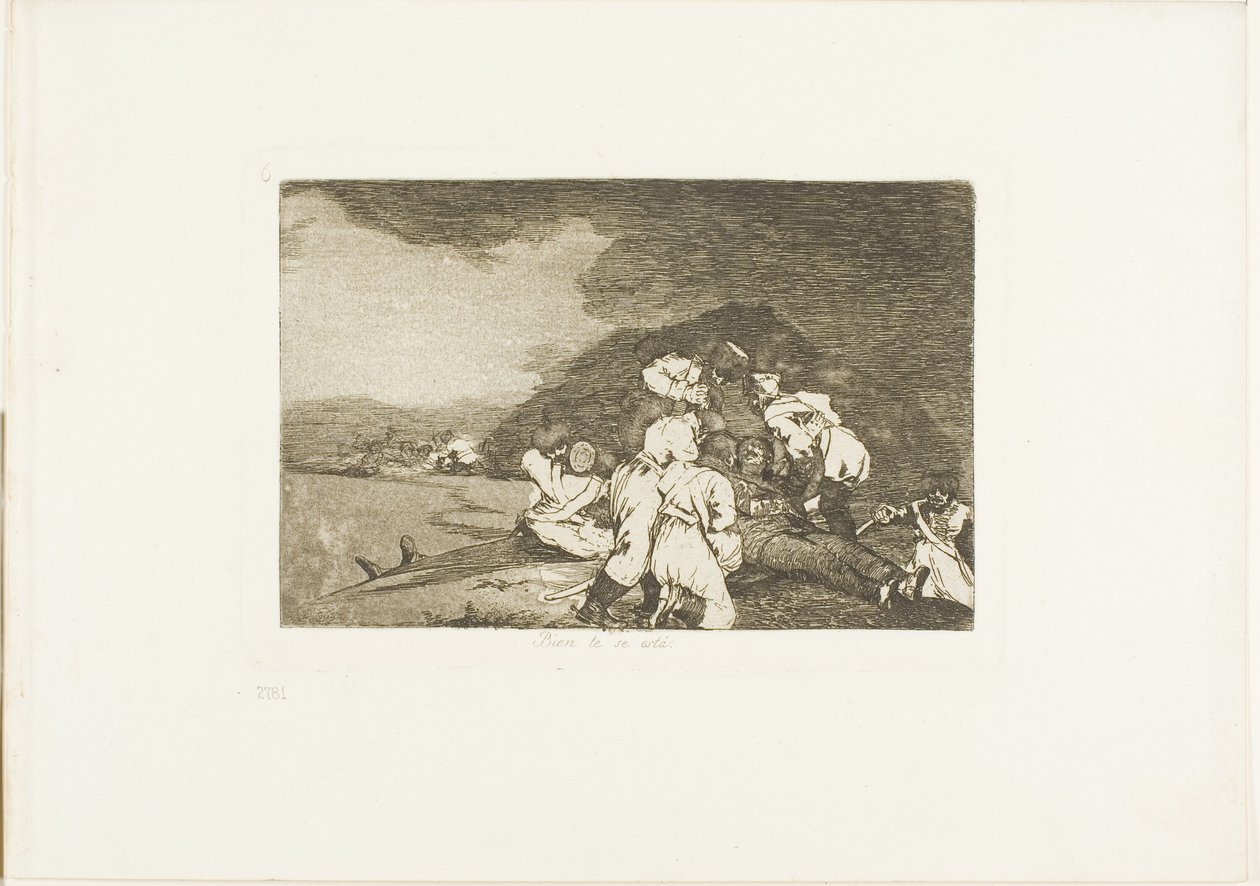 Se palvelee sinua oikein, levy kuusi The Disasters of Warista tekijältä Francisco Jose de Goya y Lucientes