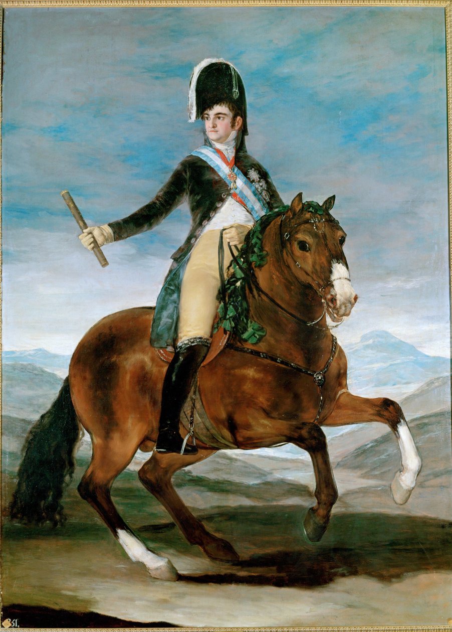 Kuningas Ferdinand VII, ratsumuotokuva ... (maalaus kankaalle) tekijältä Francisco Jose de Goya y Lucientes