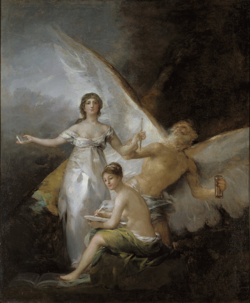 Totuus, aika ja historia - Totuus, aika ja historia, kirjoittanut Goya, Francisco, (1746-1828). Öljy kankaalle. Mitat: 294 x 244 cm. Tukholman kansallismuseo tekijältä Francisco de Goya