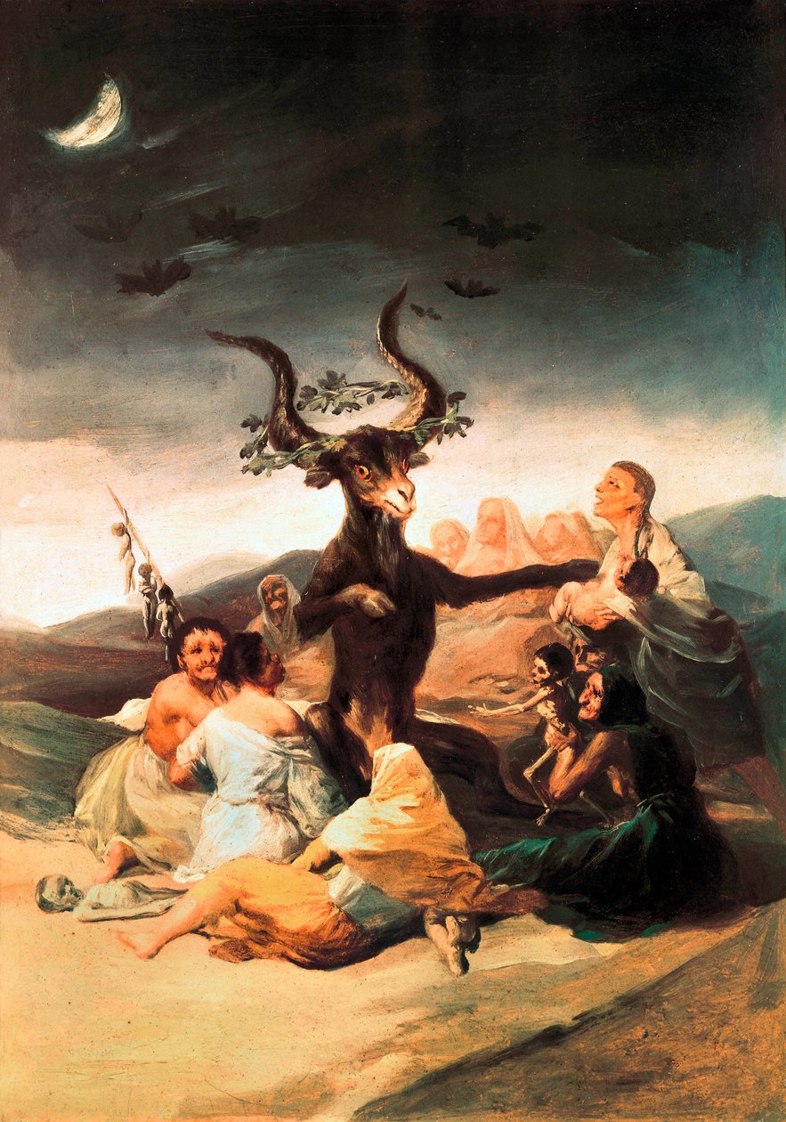 ""Naitien sapatti"" tekijältä Francisco de Goya